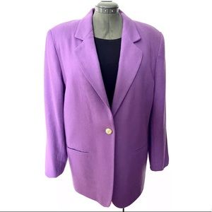 Savannah 100% Wool Size 16 Women’s Purple Blazer